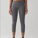 Lululemon Athletica Pants & Jumpsuits | Lululemon Women’s Pace Rival Grey Black. Running Athletic Crop Leggings | Color: Black/Gray | Size: 8