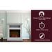 Sienna 34 In. Electric Fireplace w/ 1500W Log Insert and White Mantel - Cambridge CAM3437-1WHT