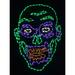 Halloween Indoor/Outdoor Zombie Face LED Light (28 in. x 41 in.) - Haunted Hill Farm FFHELED041-ZMB0-MLT