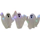 5-ft. Wide Ghosts Set of 3 With Stakes, Indoor/Covered Outdoor Halloween Decoration, Multi LED, Poseable, Battery-Operated - Haunted Hill Farm HHGHST-3STKL