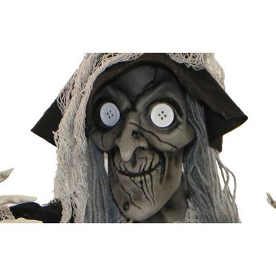 5.2-ft. Hanging Witch with Button Eyes, Indoor/Cov...