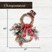 22-inch Snowman Christmas Door Hanging with Berries, Pine Branches, Burlap Bow and Top Hat - Fraser Hill Farm FF022CHWR001-0RED