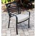 "Pemberton 5-Piece Commercial-Grade Patio Set with 4 Cushioned Dining Chairs and a 38"" Square Glass-Top Table - Hanover PEMDN5PCG-ASH"