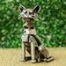 Arlmont & Co. Whiskered Cat Statue Metal in Gray | 6.75 H x 2.4 W x 3.9 D in | Wayfair 2E10172980974F95863722BA1035E612