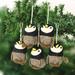 The Holiday Aisle® 5 Piece Penguin Hanging Figurine Ornament Set Fabric in Black/Brown | 3.5 H x 2.8 W x 1.6 D in | Wayfair