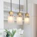 Everly Quinn 3 - Light Kitchen Island Linear Chandelier Glass in White/Yellow | 8.5 H x 17 W x 4.5 D in | Wayfair AB56E41E96A7466291BC9C65A1D0FEB6