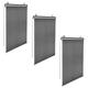 Lot de 3 stores enrouleurs tamisants L.124 x h. 225 cm pour pergola gris anthracite - Gris