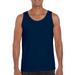 Gildan 64200 Men's Softstyle Tank Top in Navy Blue size Large | Cotton G642