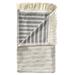 J America 8691 Baja Blanket in Natural/Charcoal | Cotton/Polyester Blend JA8691, 8691JA