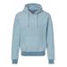 J America 8709 Flip Side Pullover Hooded Sweatshirt in Chambray Heather size Large | Cotton/Polyester Blend JA8709, 8709JA