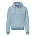 J America 8709 Flip Side Pullover Hooded Sweatshirt in Chambray Heather size XL | Cotton/Polyester Blend JA8709, 8709JA
