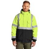 CornerStone CSJ500 ANSI 107 Class 3 Economy Waterproof Insulated Bomber Jacket in Safety Yellow size Large | Polyester