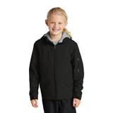 Sport-Tek YST56 Youth Waterproof Insulated Jacket in Black size Medium | Polyesterfill