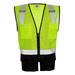 Kishigo K1509 Black Bottom Mesh Class 2 Vest in Lime size 2/3XL | Polyester 1509