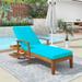 Outdoor Solid Wood 78.8" Chaise Lounge Patio Reclining Daybed