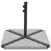 vidaXL Umbrella Weight Plates 4 pcs Gray Granite Triangular 132.3 lb