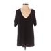 Lou & Grey for LOFT Casual Dress: Black Print Dresses - Women's Size Small