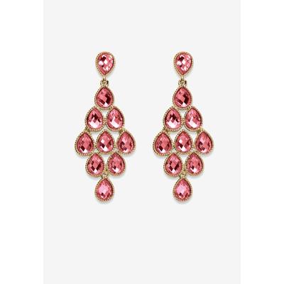 Women's Gold Tone Pear Cut Simulated Birthstone Earrings by PalmBeach Jewelry in October