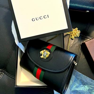 Gucci Bags | Handbags Gucci Wallet On Chain With Box | Color: Black | Size: Os