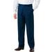 Men's Big & Tall KS Signature Easy Movement® Plain Front Expandable Suit Separate Dress Pants by KS Signature in Navy (Size 68 40)
