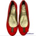 Kate Spade Shoes | Kate Spade Tock Patent Leather Ballet Flats Size 8. Bright Orange! 1.5” Heel. | Color: Orange | Size: 8