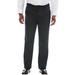 Men's Big & Tall KS Signature No Hassle® Classic Fit Expandable Waist Plain Front Dress Pants by KS Signature in Heather Charcoal (Size 72 40)