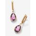 Women's Gold over Sterling Silver Drop EarringsPear Cut Simulated Birthstones by PalmBeach Jewelry in June