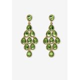 Women's Gold Tone Pear Cut Simulated Birthstone Earrings by PalmBeach Jewelry in August