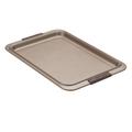 Anolon Advanced Bakeware Nonstick Cookie Sheet Pans/Baking Set, 2-Piece, Bronze w/ Silicone Grips Steel in Gray | 0.8 H x 11 W x 17 D in | Wayfair