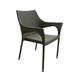 DreamPatio Larsen Wicker Outdoor Stackable Dining Armchair Wicker/Rattan in Gray | 32.65 H x 24 W x 24 D in | Wayfair VC90007/GY