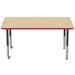 Factory Direct Partners Kidney Rectangle T-Mold Adjustable Height Activity Table w/ Super Legs Laminate/Metal | 31.5 H in | Wayfair 10034-MPRD