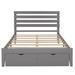 Red Barrel Studio® Full Size Platform Bed w/ 2 Drawers & Headboard, White Wood in Gray, Size 40.7 H x 56.9 W x 75.0 D in | Wayfair