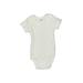 Bambini Short Sleeve Onesie: White Solid Bottoms - Kids Boy's Size Small