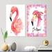 Bayou Breeze Flamingo On White II - Traditional Art Set Of 2 Pieces Canvas in Pink | 20 H x 24 W x 1 D in | Wayfair