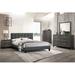 Latitude Run® Asclarisa Tufted Upholstered Bed Upholstered, Linen in Gray/White/Black | 36 H x 54 W x 75 D in | Wayfair