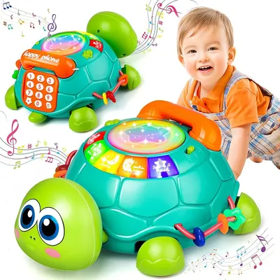 Jouets pour bébés de 0 6 12 mois jouet tortue Musical lumières sonores jouet éducatif Montessori