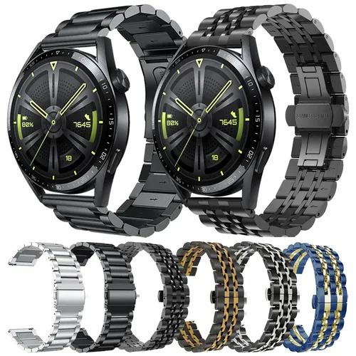 Bracelet de montre en acier inoxydable pour HUAWEI, bracelet en métal, bracelet, 46mm, 22mm