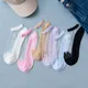 6 paires de chaussettes en dentelle pour femmes chaussettes courtes en soie douce fines