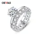 OEVAS Réel 2 Carats + 2.2 Carats Complet Moissanite Bagues De Mariée ensemble 100% 925 De