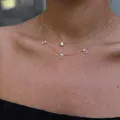 Collier ras du cou en argent regardé 925 pour femme breloque tête de mort chaîne fine délicate