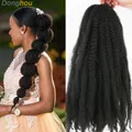 Donghou Marley – tresses synthétiques Afro crépues au Crochet ombré de 18 pouces tresses Marly au