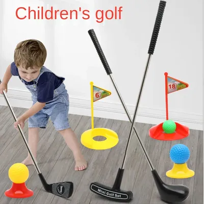 Jouets de golf de sport pour enfants ensemble de 12 pièces métal interaction parent-enfant
