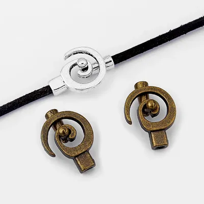 Fermoir à Crochet en Spirale pour Bracelet Rond en Cuir de 3mm Accessoires de Bijouterie 3