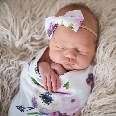 Accessoires de photographie pour nouveau-né couverture en coton pour bébé impression florale