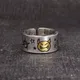 Bagues rétro en argent pour hommes et femmes bijoux de documents bague à motif de démon étoile en