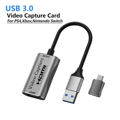 Carte de capture vidéo compatible USB 3.0 vers HDMI caméra C streaming statique enregistreur