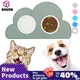 Tapis imperméable pour chien et chat couleur unie en Silicone tapis de nourriture pour animaux de