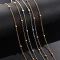 Bijoux de Pied en Acier Inoxydable avec Minuscules Perles de 1.5mm de Largeur Colliers Bracelets