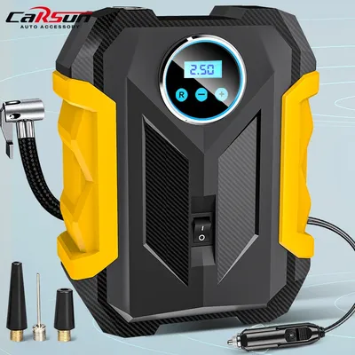 CARSUN – compresseur d'air d'automobile Portable pompe de gonflage de pneu numérique lampe LED