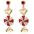 Boucles d'oreilles en forme de bonbon jolies colorées style Baroque strass formes géométriques